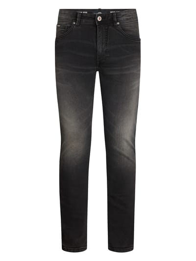 Petrol Industries - Heren Slim Fit Jeans Seaham Everglades - 30% organic cotton Mix - 6-pocket - Narrow waist - Vintage wash - Zwart - Maat W28L30