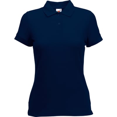 Fruit Of The Loom Vrouwen Dames-Fit 65/35 Poloshirt Korte Mouwen (Donker Marine)