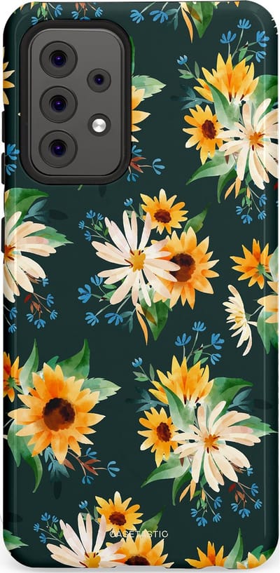 Casetastic Hoesje Geschikt voor Samsung A52 (4G/5G/s) - Stijlvolle Beschermende Duo-layer Case - Zonnebosjes