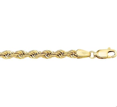 The Jewelry Collection Ketting Koord 3,9 mm - Geelgoud