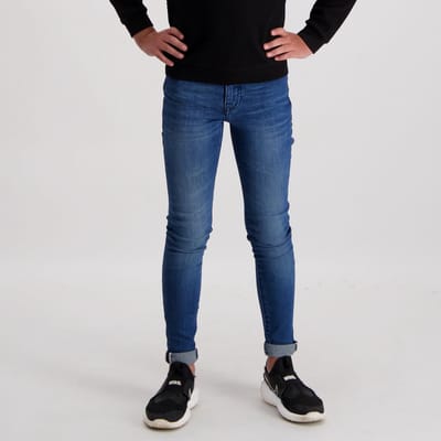 Cars Jeans Jongens Jog Jeans Prinze Slim Fit - Dark Used - Maat 128