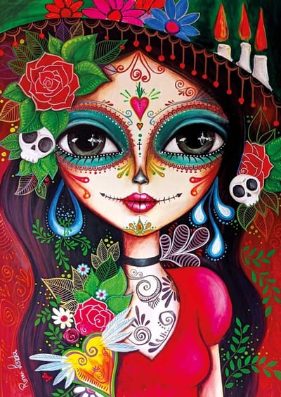 Magnolia puzzel Catrina - legpuzzel 1000 stukjes multicolor.