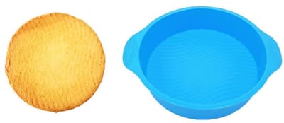 Dailygoods- Siliconen Bakvorm 25,5 cm Rond - Hittebestendig - Antiaanbaklaag - BPA-vrij - Slijtvast - Gemakkelijk te Reinigen - Taartvorm