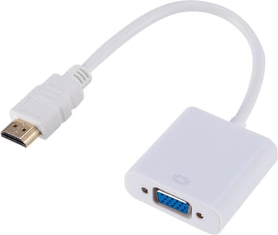 LuxeBass HDMI naar VGA Adapter - Universele HDMI VGA Converter - Male naar Female Adapter - HDMI VGA Converter Kabel - 1080P - Wit