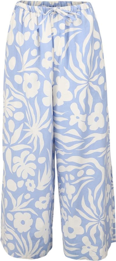 Brunotti - Catalin-Swirl - Broek Bluebell - Dames - 100% Katoen - High waist fit - Loose Fit - S