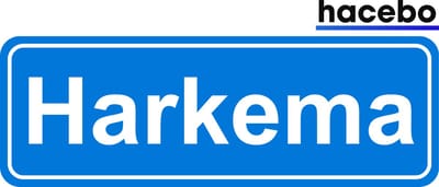 Hacebo - Plaatsnaam Sticker - 29x10 CM - Harkema sticker - Verkeersborden sticker - grappige cadeaus - Harkema