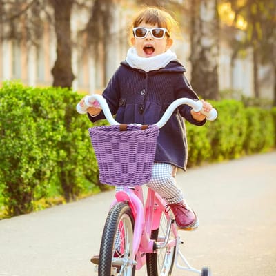 Handgeweven Fietsmand voor op Stuur met Verstelbare Riemen