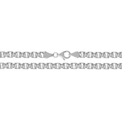 Cavill - Zilveren ketting 925 Sterling Zilver - Venetiaanse schakeling - 45 cm - Karabijnsluiting - Elegante unisex sieraad