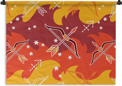 Wandkleed - Wanddoek - Boogschutter - Zodiac - Design - 60x45 cm - Wandtapijt