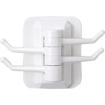 Sterke zelfklevende muur 4 haken Sterk zonder boren Sleutelhouder Deur Keukenhanddoekhanger Haken Thuisopslagaccessoires wit