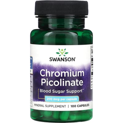 Chroom Picolinaat, 200Mcg, 100 Capsules