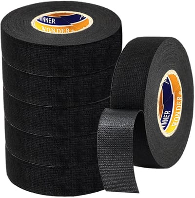 Dailygoods- Isolatietape Zwart - 6 Stuks - Hittebestendig - Geluidsreductie - Trillingsdemping - Zelfklevend - 19 mm x 15 m - Plakband