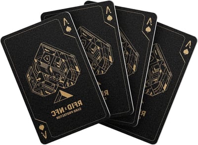Ultra Dunne RFID Beschermkaarten voor NFC Beveiliging en Kaartbescherming - Set van 4 Geometrische Ontwerpen
