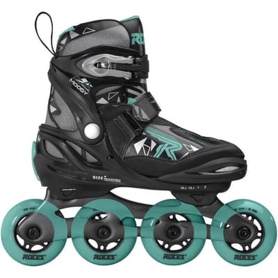 Roces - Moody Tif Girl Verstelbare Skeelers - Kinderen - Zwart/aqua - 30-35