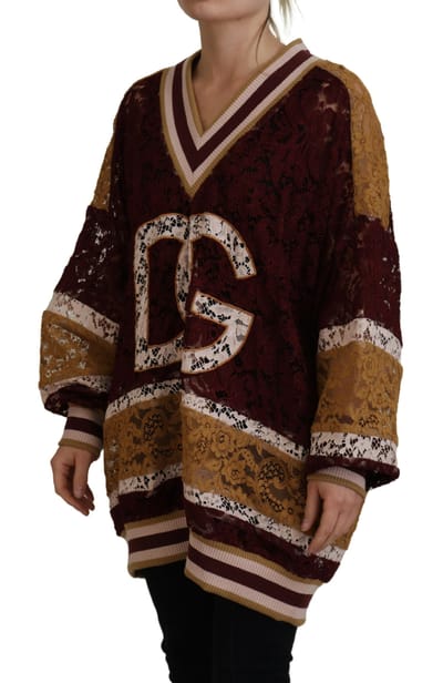 Kanten Sweatshirt, Relaxed Fit, Lange Mouwen