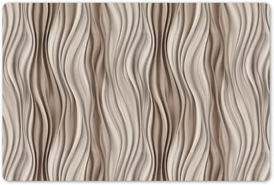 Placemats 45x30 cm - Placemat kunststof - 1 stuk - Golven - 3D - Crème - Borden onderleggers - Decoratie voor op tafel - Keuken tafeldecoratie accessoires - Vinyl onderlegger - Tafelversiering