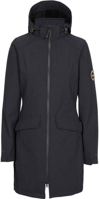 DLX damesjas Maria - Dames DLX softshelljas zwart gemêleerd