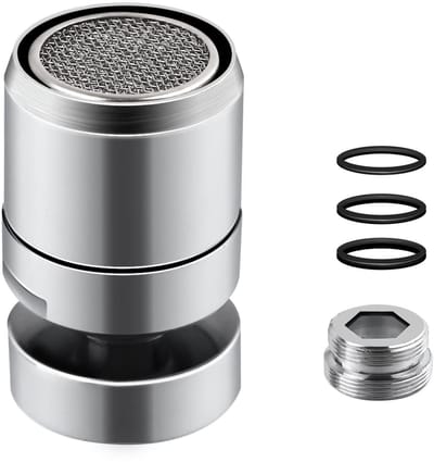 Dailygoods - Her Kindness Perlator - Waterbesparend kraanopzetstuk - 360° draaibaar - Geschikt voor M22 en M24 - Perfect voor keuken en badkamer