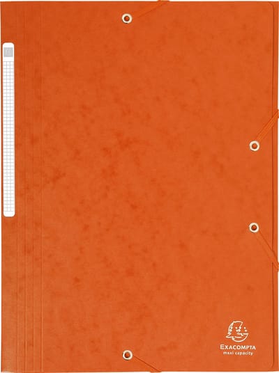 Exacompta 25x Elastomap Maxi capacity in glanskarton 425gm2 - A4 - Oranje - 17117H
