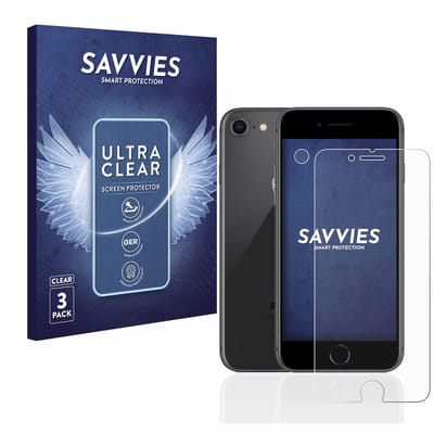 Savvies - Screenprotector voor Apple iPhone 8 (Voor+Camera) - Folie Beschermfolie transparant 6 Stuks