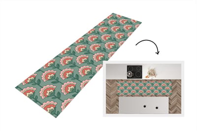 Keukenloper 200x50 cm - Keukenmat vinyl Bloemen - Retro - Patronen - Keukenmatten loper - Keuken vloerkleed tapijt