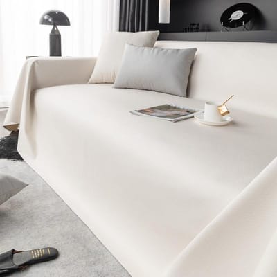 Housse de canapé imperméable pour éviter les fuites d'urine en tissu simili cuir quatre saisons universelle moderne légère de luxe antidérapante couverture complète en cuir 90*90 gray