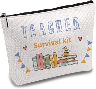 Dailygoody - Leraar etui - Cosmetische tas - Multifunctioneel - 25,5 x - Pennenetui - Perfect voor afstuderen - Draagbaar - Canvas
