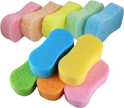 10 Stuks - schoonmaak spons - tegen hardnekkig vuil - viscose autospon - auto wassen - spons - Schoonmaakartikelen - auto wassen - Autospons - Zachte spons - Waxsponzen - Wax Spons - Microvezel - willekeurige kleur