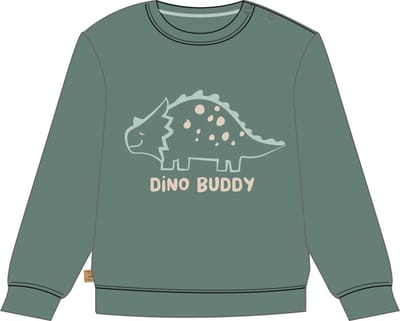 Frogs and Dogs - Dino Buddy Trui | Goblin Blue - Katoen - Maat 68