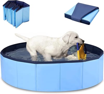 Vouwbare hondenbadkuip, 80 x 20 cm, ideaal voor grote en kleine honden, perfect voor zomerse dagen en dierenverzorging