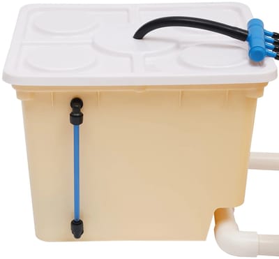 DIMICO - Hydrocultuur Kweeksysteem - Hydroponics Growkit met Waterpomp - Planten Kweekset - 11L - 5 Emmers - 30 x 25 x 23 cm