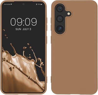 kwmobile telefoonhoesje geschikt voor Samsung Galaxy S25 - Hoesje voor smartphone - Back cover in cappuccino