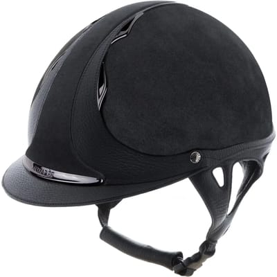 Leren rijhelm met halsband Antarès Hunter