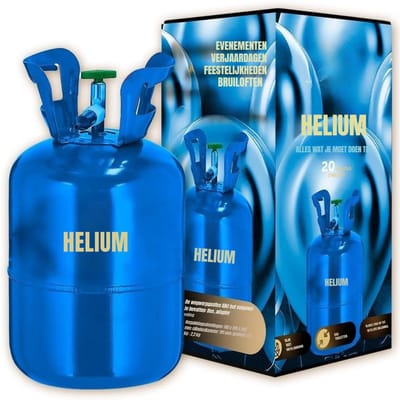 SCH® Helium Tank voor Ballonnen - Helium Tank - Blauw - 20cm x 20cm x 22cm
