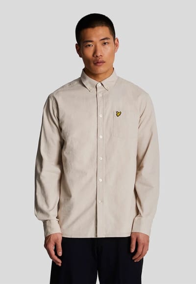 Lyle & Scott - Overhemd Beige Lyle&scott Linen Lange Mouw Overhemd Beige Lw2004v W870