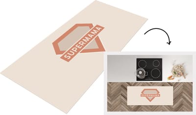 Keukenloper - Loper keuken - Spreuken - Quotes Super Mama - Moederdag - Mama cadeau - Moeder - 120x50 cm - Keukenloper vinyl