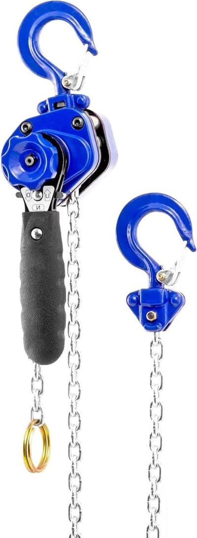 Hefboom Takel - Mini Takel Kettingtakel - Zware Lasten Verplaatsen - Stabiele Aluminium Behuizing - 250 kg 1.5 m - Aluminium
