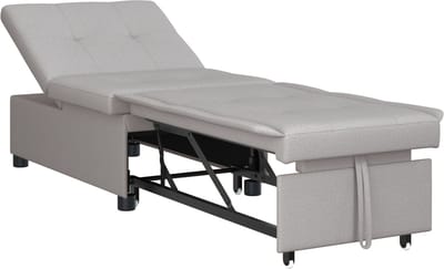 vidaXL Uittrekbare Slaapbank Grijs 194 x 50 x 82 cm Stof