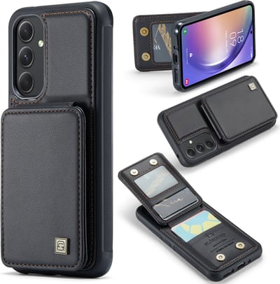 Portemonnee Backcover met RFID-bescherming voor Galaxy A55 5G _ Zwart