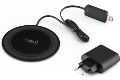 Caliber Draadloze Oplader - Wireless Charger - Inclusief kabel en Adapter - QC 3.0 Snellader - Geschikt voor Smartphone - Zwart (PSQ10C-B)