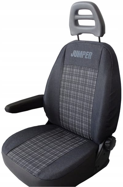 PREMIUM Autostoelhoes - Geschikt voor Citroen Jumper 2006-2025 - Set 1+1 - Slijtvast - 8mm Schuim - Hoogwaardige Stoffen