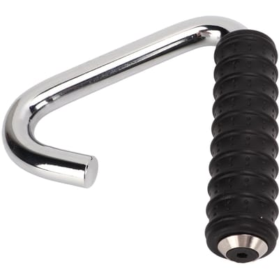 Fitness Handgreep Zilver C-vormig Universeel Met rubber omwikkeld Trainingsrek voor Gym white