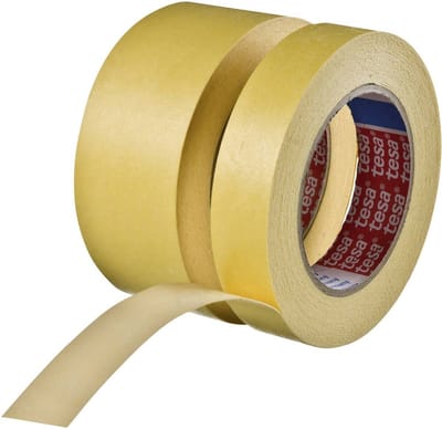 tesa 04434-00004-00 Afdektape tesakrepp Geel (l x b) 10 m x 19 mm 1 stuk(s)