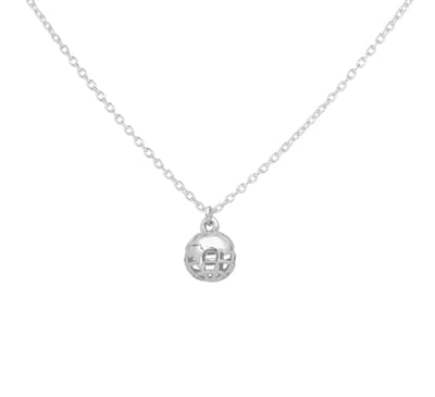 ARLIZI 1986 Ketting wereldbol hanger - 925 sterling zilver - 44 cm