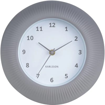 Karlsson Wandklok Tender Rib - Warmgrijs - Ø25cm - Wandklok Scandinavisch