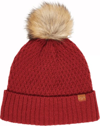 Callaway Ladies Pom Pom Beanie - Rood