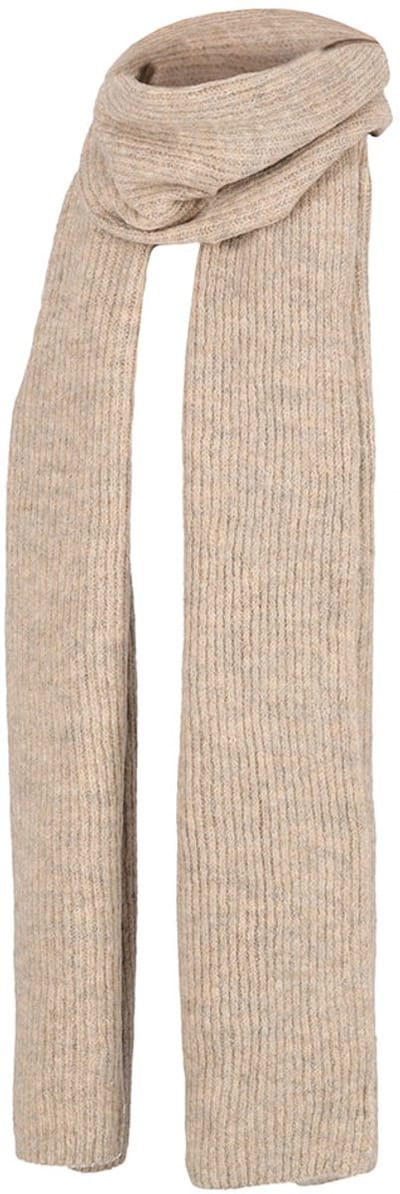 Heat Essentials - Ribgebreide Sjaal Dames - Camel Melange - Cashmere Look - Nekwarmer - Shawl Dames - Omslagdoek Dames