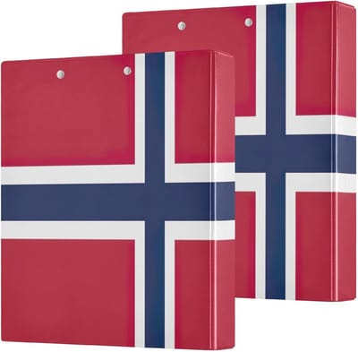 3 Ring Mappen - Ringband Organizer - Documenten Organiseren - 15 Inch D-ringen - A4 200 Vellen - Noorse Vlag