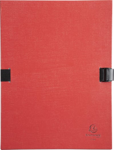 Exacompta 10x N'CLIP® Map uitrekbare rug en klep - Rood - 21509E