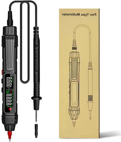 Digitale Multimeter - Spanningstester Meetinstrument - Elektra Meten - Contactloze Spanningsdetectie - 600V - Zwart